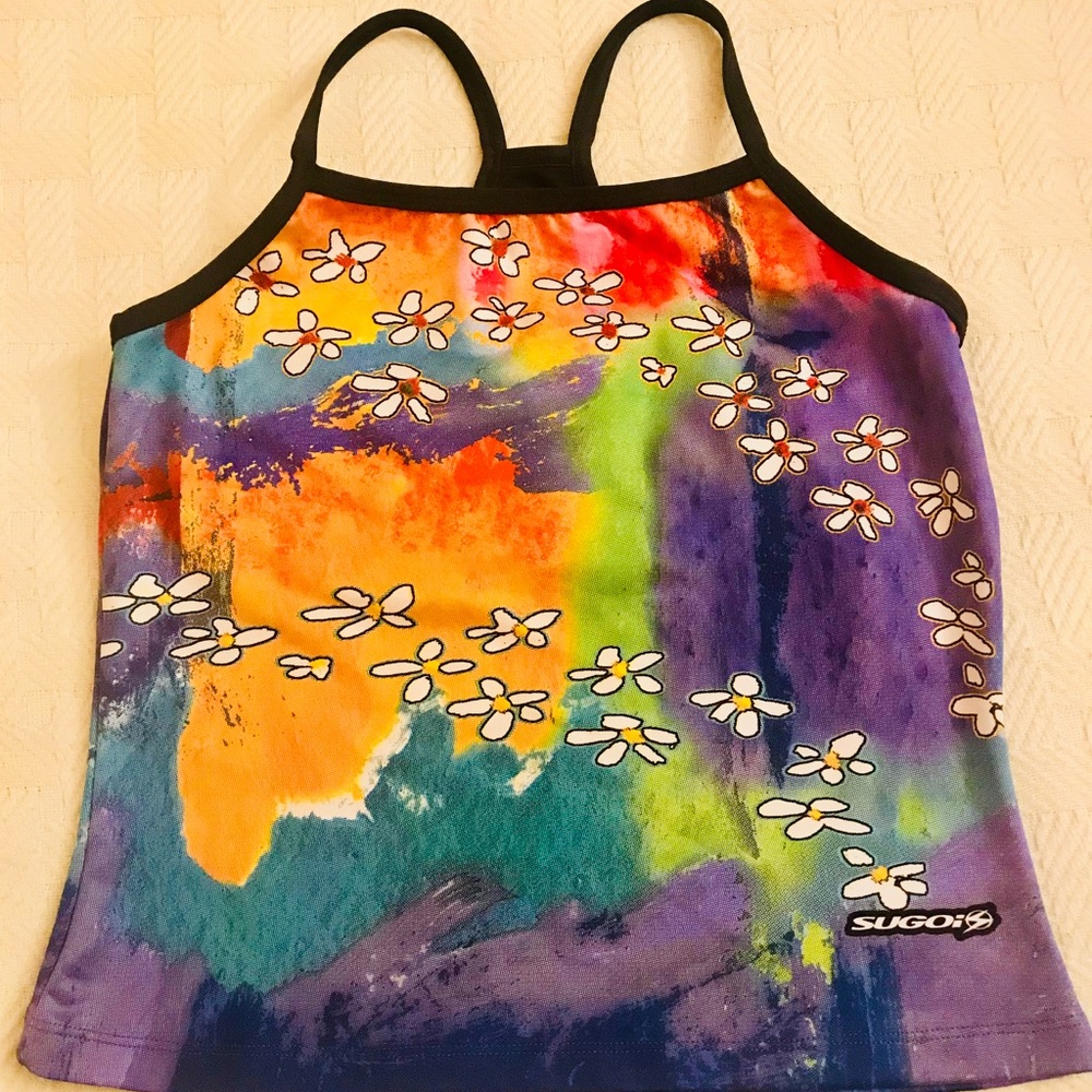 SUGOI Running Top Small Colorful with Flowers